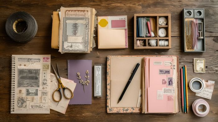 Journal Making Stock photo