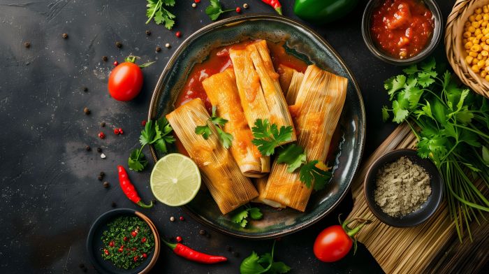 Tamales stock photo